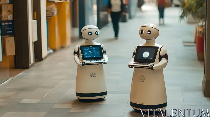 AI ART Robotic Assistants in Shopping Mall