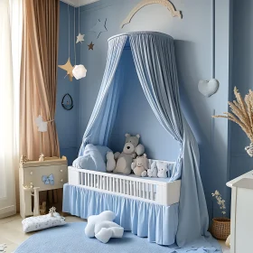 Peaceful Nursery Interior with Soft Toys