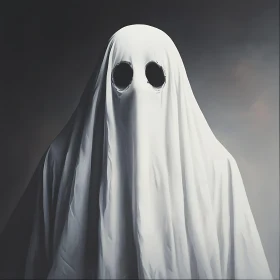 Mysterious Ghost in White Sheet