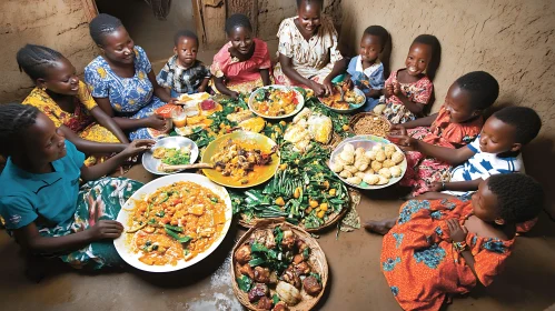 Shared Meal: Community and Family Bond