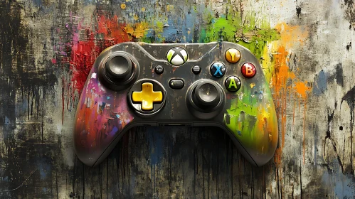 Abstract Gaming Controller Art