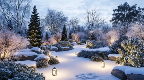 Snowy Garden Illumination