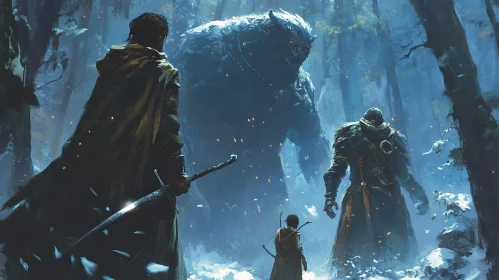 Forest Battle: Warriors vs Monster