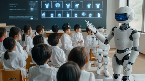 AI Teaching Children: A Classroom Scene