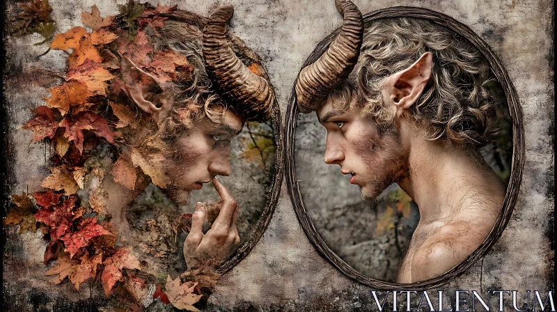 AI ART Mirror of the Autumnal Faun