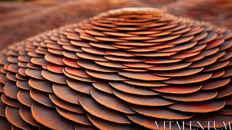 Abstract Art of Spiral Vortex Patterns in Terracotta AI Image