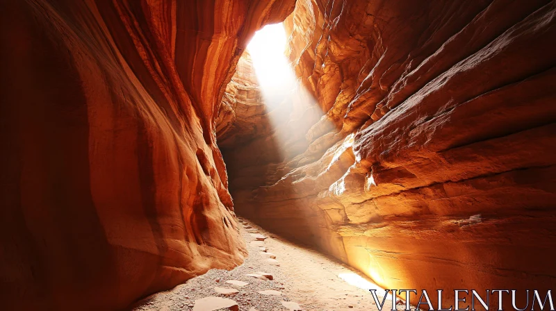 AI ART Sunlight Illuminating a Serene Canyon