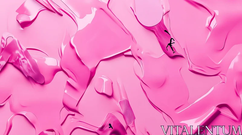 Fluid Pink Abstract Art with Texture AI Image