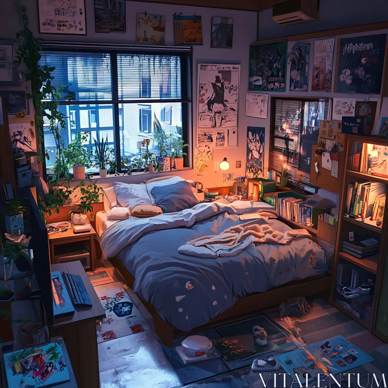 AI ART Serene Bedroom Ambiance