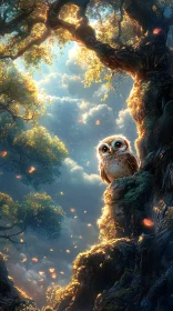 Mystical Forest with Owl