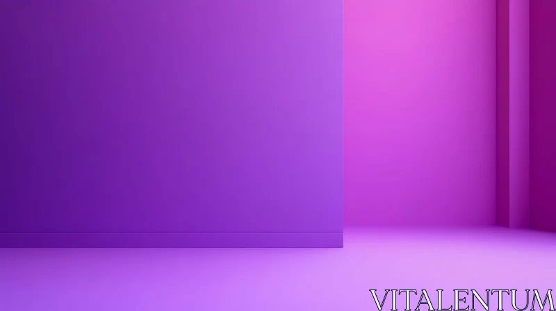 AI ART Geometric Purple Minimalist Interior