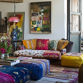 Eclectic Home Decor with Abstract Art