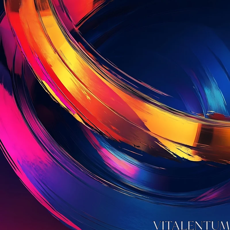 Colorful Abstract Brushstrokes AI Image