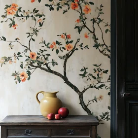 Floral Still Life with Apples