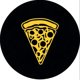 Stylized Pizza Slice Graphic Art