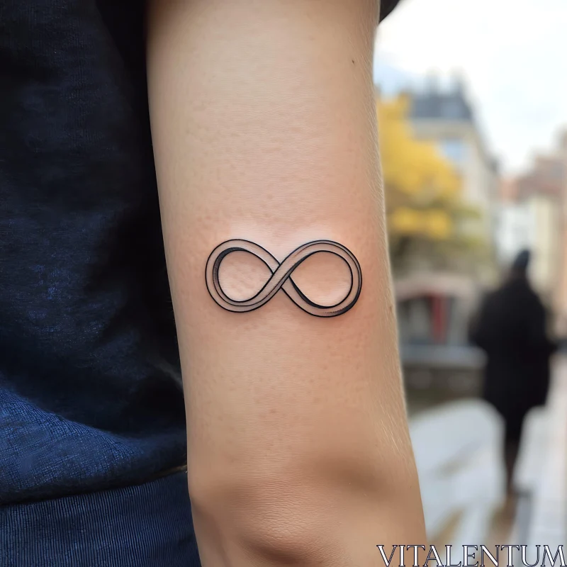 Minimalist Infinity Tattoo on Arm AI Image