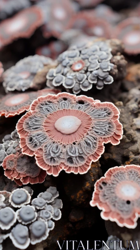 Nature's Beauty: Macro Photography of Fungi and Flowers AI Image