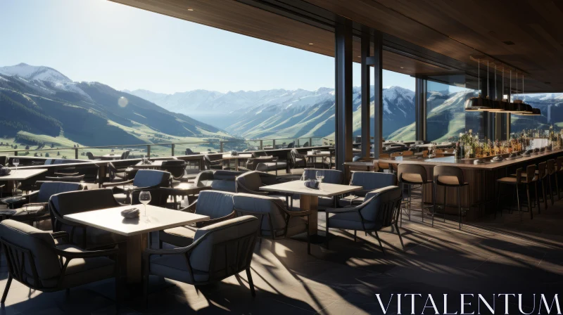 Scenic Mountain View Restaurant | Whistlerian Style AI Image
