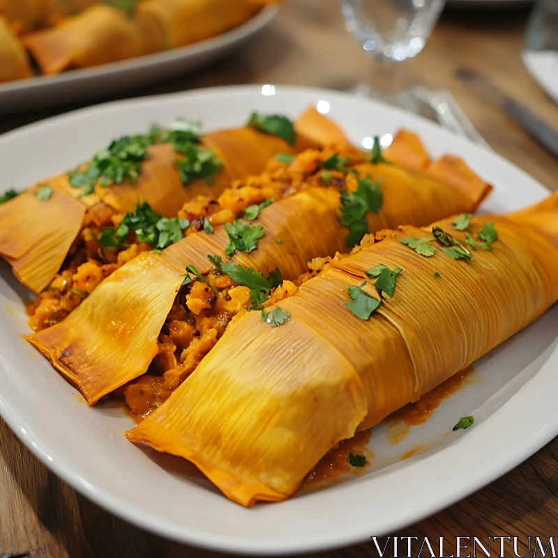 Traditional Mexican Tamales Dish AI Image