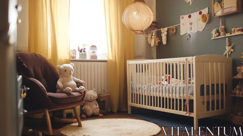 Charming Baby Room with Crib and Toys AI Image