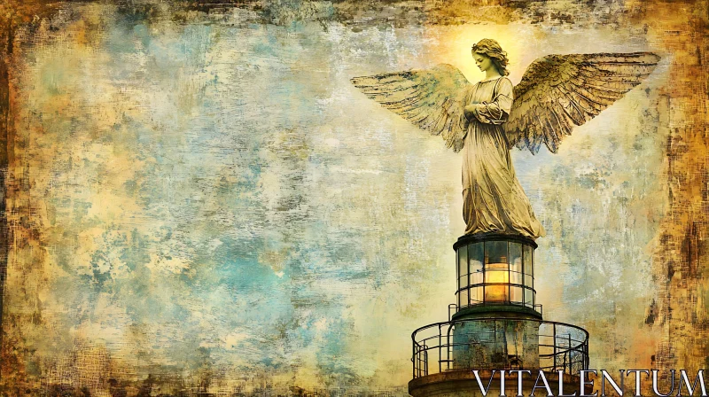 AI ART Lighthouse Angel: Beacon of Hope