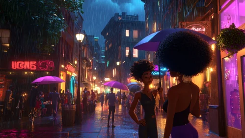 Cityscape in Rain