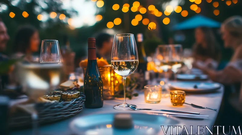 Festive Wine and Dine Gathering AI Image