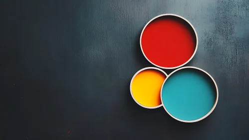 Colorful Circles on Dark Background