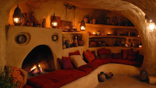 Warm and Cozy Cave Home Interior