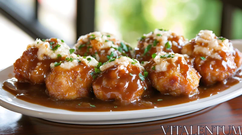 Delicious Meatballs in Savory Gravy AI Image