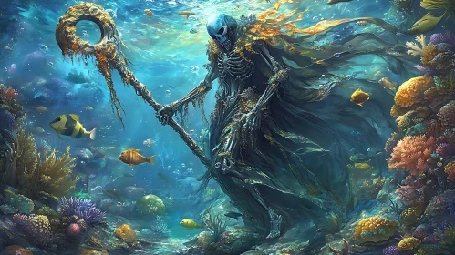 Oceanic Skeleton Sentinel: An Underwater Spectacle