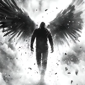 Dark Angel Silhouette Art