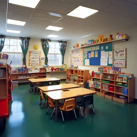 Bright Classroom with Educational Resources