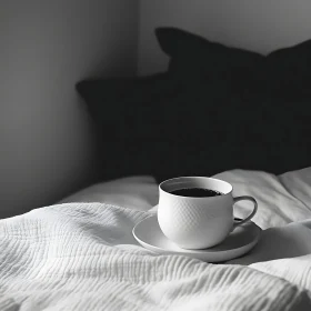 Coffee Cup on Bed