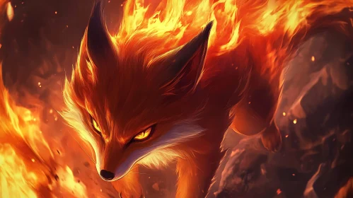 Fox Ablaze: A Fiery Creature