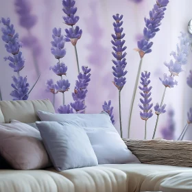 Floral Interior with Lavender Accent