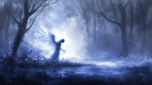 Blue Angel by the Lake
