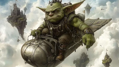 Steampunk Goblin Sky Ride Artwork