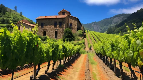 Captivating Vineyards and Mountains - A Rustic Charm