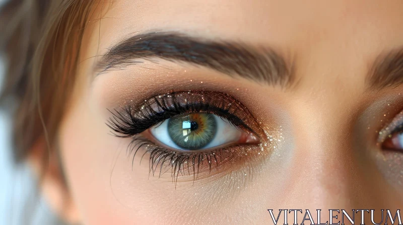 Mesmerizing Woman's Eye: Captivating Close-Up AI Image