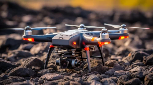 Metalworking Mastery: Drone on Rocky Ground