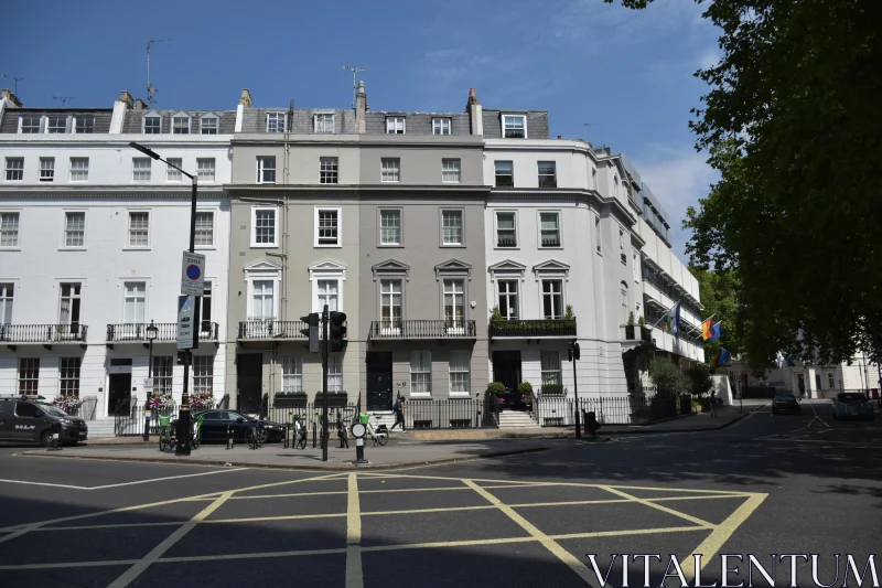 London Urban Scene with Georgian Houses Free Stock Photo