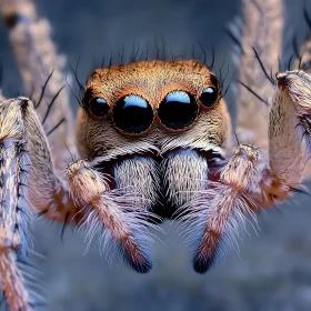 Detailed Close-Up of a Spider