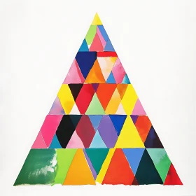 Abstract Triangle Composition with Geometric Shapes