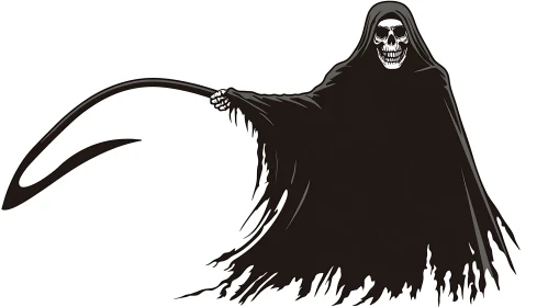 Monochrome Reaper with Scythe