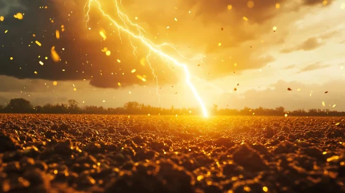 Electric Storm over Golden Field