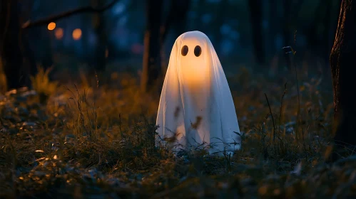 Spooky Ghost in the Woods Photography