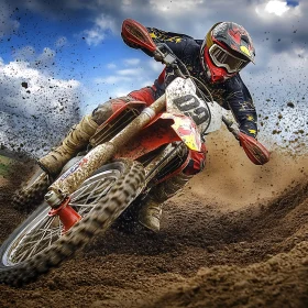 Extreme Motorcycle Racing on Dirt Track