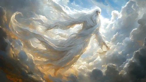 Ethereal Being in Sky Artwork