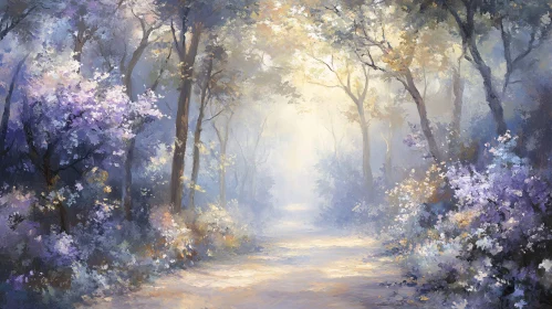 Mystical Forest Landscape Painting